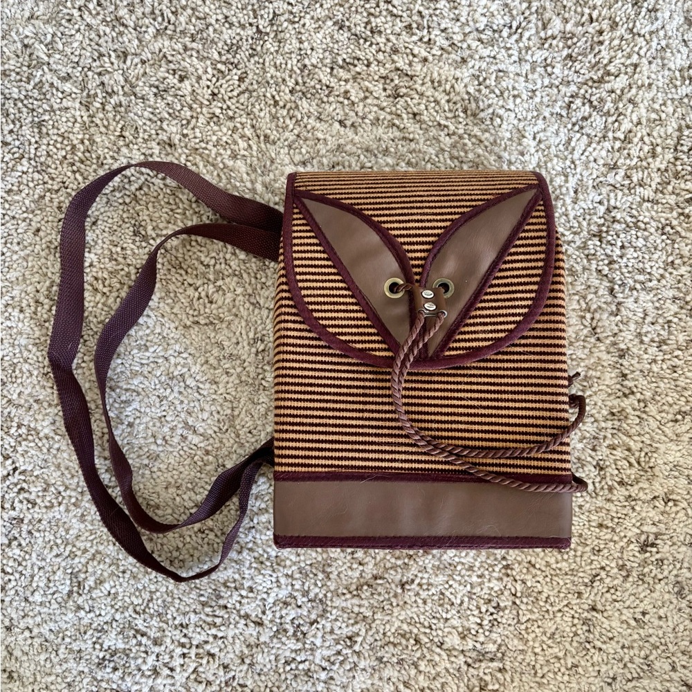 Brown Striped Women's Bag